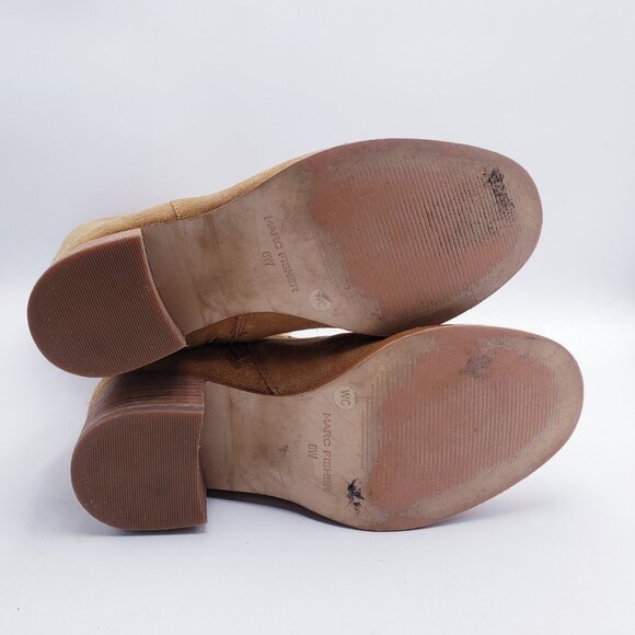 Marc Fisher Boots Escape Tall Over The Knee Tan Suede Wide Calf Size 6W Wide - Picture 8 of 10